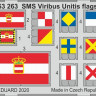 Eduard 53263 SET 1/350 SMS Viribus Unitis flags STEEL (TRUMP)