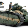 Tamiya 30058 Французский танк B1 bis с наборн.траками и фигурой командира. С электродвигателем и редуктором 1/35