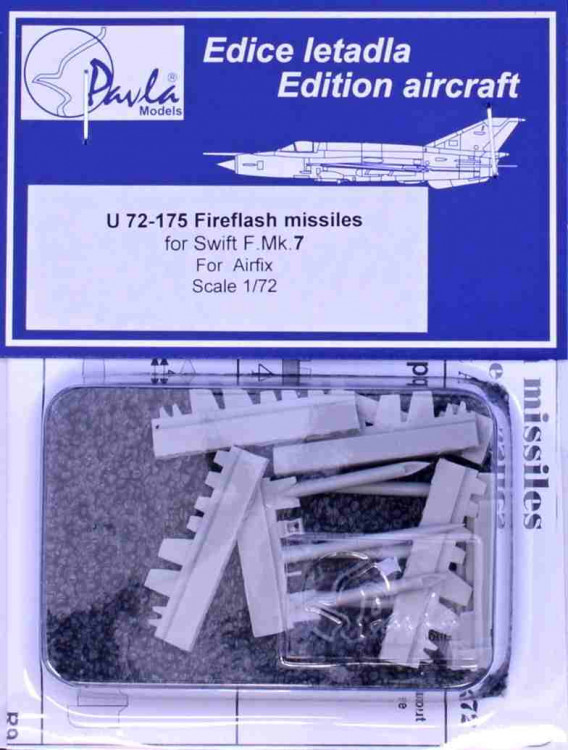 Pavla model PAMD72175 1/72 Fireflash missiles for Swift F.Mk.7 (AIRFIX)