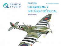 Quinta Studio QD48189 Spitfire Mk.V (для модели Eduard) 3D Декаль интерьера кабины 1/48