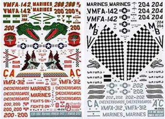 Authentic Decals AD 4823 Modern US MARINE corps. F-18 Hornet, VMFA-142, VMFA-312