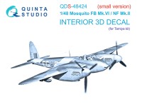 Quinta Studio QDS-48424 Mosquito FB Mk.VI/NF Mk.II (Tamiya) (малая версия) 1/48