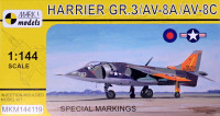 Mark 1 Models MKM-144.119 Harrier GR.3/AV-8A/AV-8C (4x camo) 1/144