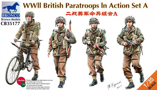 Bronco CB35177 WWII British Paratroops In Action Set A 1/35