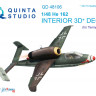 Quinta studio QD48106 He-162 (для модели Tamiya) 3D Декаль интерьера кабины 1/48
