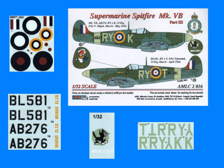 AML AMLC32016 Декали Supermarine Spitfire Mk.VB Part III. 1/32