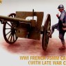 HAT 8161 WWI French 75mm gun with crew (helmet) (may be in generic boxing) A1035R Restocks Production 1/72