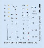 Eduard D72041 Decals S-199 Israeli stencils (EDU) 1/72