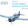 Quinta studio QD72115 F4F-4 Wildcat (Arma Hobby) 3D Декаль интерьера кабины 1/72