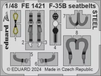 Eduard FE1421 F-35B seatbelts STEEL (TAM) 1/48