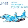 Quinta studio QD72119 МиГ-29 9-12 (Trumpeter) 3D Декаль интерьера кабины 1/72