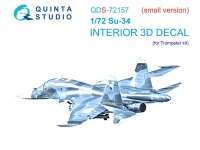 Quinta Studio QDS-72157 Су-34 (Trumpeter) (малая версия) 1/72