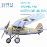 Quinta studio QD72132 PZL P.7a (Arma Hobby) 3D Декаль интерьера кабины 1/72