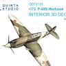 Quinta studio QD72133 P-40B (Airfix) 3D Декаль интерьера кабины 1/72