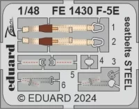Eduard FE1430 F-5E seatbelts STEEL (AFV / EDU) 1/48