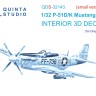 Quinta studio QDS-32143 P-51D/K Mustang (Dragon) (Малая версия) 3D Декаль интерьера кабины 1/32