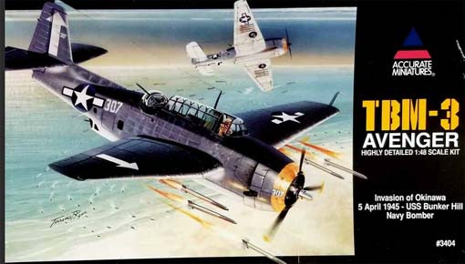 Accurate Miniatures 3404 TBM-3 AVENGER USS BUNKER HILL 1:48