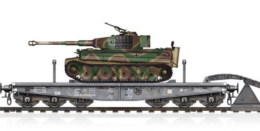 Hobby Boss 82934 Schwere Type SSyms 80 + PzKpfw VI Ausf E Tiger 1/72
