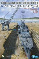 Takom SP-7058 Charlestown Navy Yard Dry Dock 1 & Uss Dd-742 Frank Knox 1944 1/700