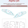Peewit M144045 Canopy mask Alpha Jet (REV) 1/144