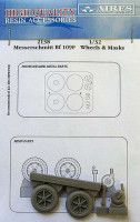 Aires 2138 Bf 109F wheels & masks 1/32