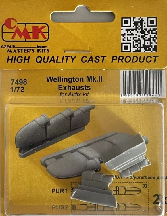 CMK 7498 Wellington Mk.II Exhausts (AIRFIX) 1/72