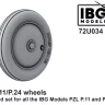 IBG U7234 PZL P.11/P.24 Wheels (3D-Printed) 1/72