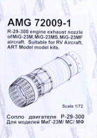Amigo Models AMG 72009-1 R-29-300 exh.nozzle MiG-23M/MS/MF (RVA/ART) 1/72