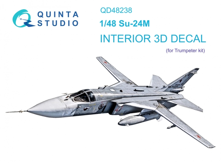 Quinta studio QD48238 Су-24М (Trumpeter) 3D Декаль интерьера кабины 1/48
