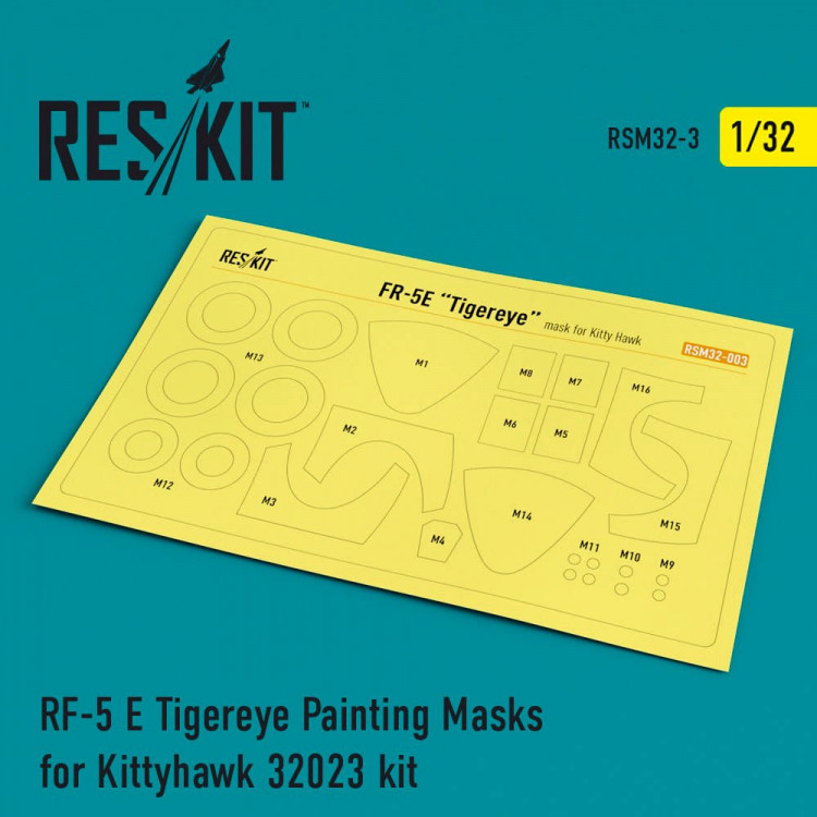 Reskit RSM32-0003 RF-5 E Tigereye Painting Masks (KITTYH) 1/32