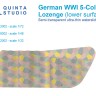Quinta Studio QL72002 Германский WWI 5-цветный Лозенг (нижние поверхности) 1/72