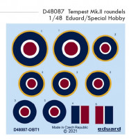Eduard D48087 Decals Tempest Mk.II roundels (EDU/SP.H.) 1/48