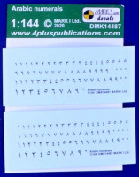 4+ Publications DMK-14487 1/144 Decals Arabic numerals - black (2 sets)