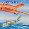 Valom 14401 Me 1101 vs. FW Ta 183 (4 kits inside) 1/144