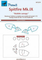 Peewit PW-M72219 1/72 Canopy mask Spitfire Mk.IX Bubble canopy (AZ)