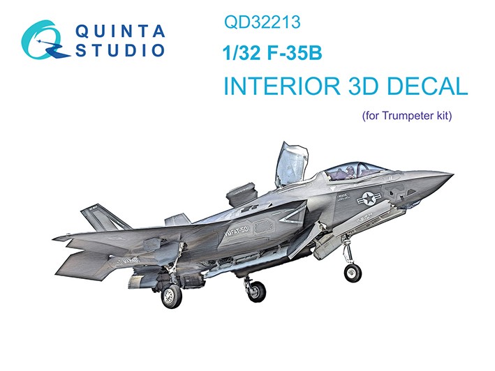Quinta studio QD32213 F-35B (Trumpeter) 3D Декаль интерьера кабины 1/32