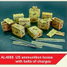 Plus model AL4088 1/48 US ammunition boxes w/ belts of charges