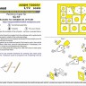 A-Squared AASQM72003Y Sukhoi Su-57 die-cut painting mask for canopy frame and wheel hub (designed to be used with Zvezda ZVE7319 kits) 1/72