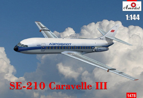 Amodel 1478 Se-210 Coravelle III Аэрофлот 1/144