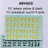 Maestro Models MMCRB4802 1/48 FC letters - yellow & black (Alps printed)