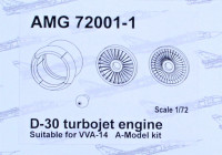 Amigo Models AMG 72001-1 D-30 turbojet engine for VVA-14 (AMOD) 1/72