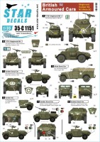 Star Decals 35-C1151 British Armoured Cars Staghound, Humber SC, M3 White SC 1/35