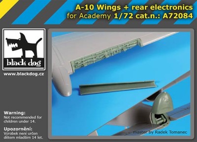 BlackDog A72084 A-10 wings &amp; rear electronics (ACAD) 1/72