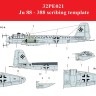 Aims AIMS32PE21 Junkers Ju-88/Ju-188/Ju-388' panel scribing template. (designed to be used with Revell kits) 1/32