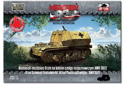 First To Fight 72124 8cm Schwerer Granatw. 34 auf Pzspwgn. AMR 35 1/72