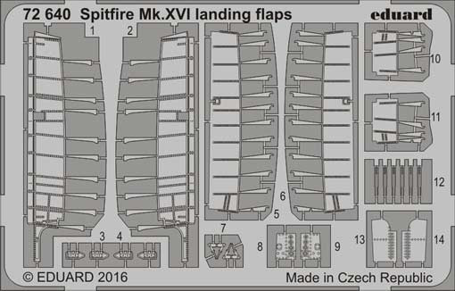 Eduard 72640 Spitfire Mk.XVI landing flaps 1/72