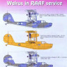 HM Decals HMD-72092 1/72 Decals S.Walrus (Seagull V) RAAF Service Pt.1