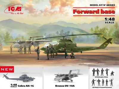 ICM 48303 'Forward Base' - AH-1G, OV-10A &amp; 10 figures 1/48