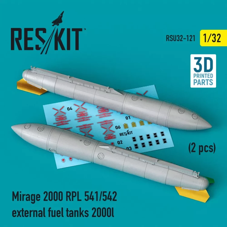 Reskit U32121 Mirage 2000 RPL 541\542 ext.fuel tanks 2000l 1/32