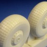 Barracuda Studios BCR72415 Avro Lancaster Mainwheels - Block Tread 1/72